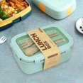 thumbnail image 3 of Dvkptbk Lunch Box Straw Japanese Style Bento Box Popular Student Lunch Box Plastic Microwave Oven Lunch Box Low Lunch Box for Office Workers Camping Essentials, 3 of 9