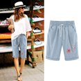 thumbnail image 3 of Shorts à Taille Élastique pour Femmes Mode Décontractée Shorts Amples Taille Élastique Poche d'Été Shorts Taille Élastique Femmes Taille 16 Shorts Femmes, 3 of 4