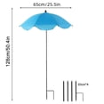 thumbnail image 2 of Large Garden Parasol for Potted Plants | Outdoor Sun & Rain Protection Umbrella with Stake | 47" Shade Canopy | Durable Metal Frame & Rubberized Cloth Cover, 2 of 5
