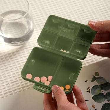 Amzcrzy Boîtes pour Distribuer des Médicaments Boîte Double Face 8 Compartiments Taille Divisée Plastique Transparent Séparateur Boîte de Rangement Anti-Humidité Portable Boîte à Médicaments Organisation et Rangement de la Semaine