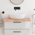 thumbnail image 1 of vidaXL Bathroom Countertop Light Brown 80x50x(2-6) cm Treated Solid Wood, 1 of 5