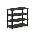thumbnail image 2 of Furinno Turn-S-Tube Engineered Wood 4-Tier Shoe Rack in Espresso/Black, 2 of 4