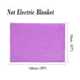 thumbnail image 2 of PiccoCasa 1 Pcs Home Warm Soft Microplush Fleece Solid Throw Blanket Light Purple 27" x 40", 2 of 10