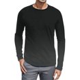 thumbnail image 1 of WEAIXIMIUNG Noël Homme Automne Hiver Décontracté Brossé Col Rond Manches Longues Chemise de Base Haut Blouse, 1 of 4