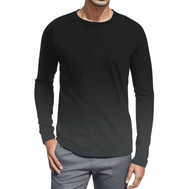 WEAIXIMIUNG Noël Homme Automne Hiver Décontracté Brossé Col Rond Manches Longues Chemise de Base Haut Blouse