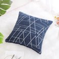 thumbnail image 3 of PiccoCasa 18"x18" Polyester Sofa Throw Pillow Cover, Navy Blue, 3 of 10