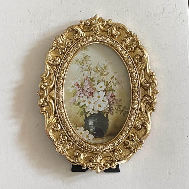 European Style Picture Display Frame Accessories art Photo Display Frame Carved for Carved for Desk Wall Mounted Baroque Photo Decor Family Gift