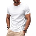 thumbnail image 1 of Viluyesy T-Shirt Actif d'Été à Séchage Rapide pour Homme, Col Ras du Cou, Muscle, Doux, Extensible, Uni, Manches Courtes, Blanc, 2TG, 1 of 9