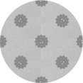 thumbnail image 1 of Ahgly Company Tapis Rond Lavable en Machine Intérieur Transitionnel Gris Canon, 6 Pieds Rond, 1 of 7