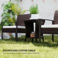 thumbnail image 4 of Outsunny 18" Wicker Outdoor Coffee Table, 2-Tier Patio Side Table, Brown, 4 of 10