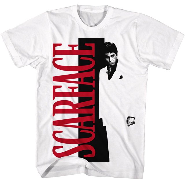 T-Shirt Adulte Blanc Scarface Sf Split TG
