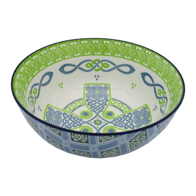 Royal Tara Irish Celtic Bowl with Trellis Shamrock & Celtic Cross Design 14cm (Celtic Cross Design)