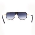 thumbnail image 2 of Mobster Flat Top Rimless Luxury Sport Fashion Racer Sunglasses Gold Red Smoke, 2 of 4