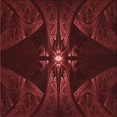 thumbnail image 1 of Ahgly Company Tapis d'Intérieur Lavable à la Machine, Carré, Transitionnel, Rouge Brique de Feu, Tapis de Zone, 6 Pieds Carré, 1 of 7