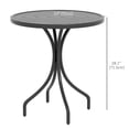 thumbnail image 3 of Outsunny Outdoor Side Table Round Patio Table with Steel Frame Black, 3 of 10