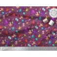 thumbnail image 2 of Soimoi Polyester Crepe Fabric Dot,Octopus & Jellyfish Ocean Print Sewing Fabric Yard 52 Inch Wide, 2 of 3