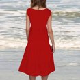 thumbnail image 4 of Yuyuzo Robes d'Été pour Femmes Robe Décontractée d'Été pour Femmes Sans Manches à Col Rond Tunique Ample Robe Débardeur Robe Bohème de Plage pour les Vacances, 4 of 7