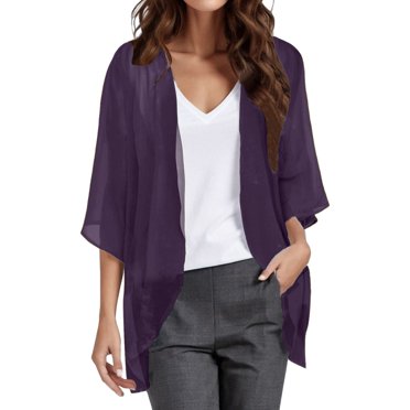 Stylish Women's Cardigan Elegant Holiday Outfits for Women V Neck Cardigan for Women Puff Sleeve Chiffon Casual Cardigan for Women Winter Women's Cardigan Sweatshirt Cover Up Blouse for