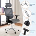 thumbnail image 2 of AKDSteel Ergonomic Mesh Office Chair, High-Back Executive Desk Chair With Adjustable Lumbar Support And 360° Swivel, 2 of 7