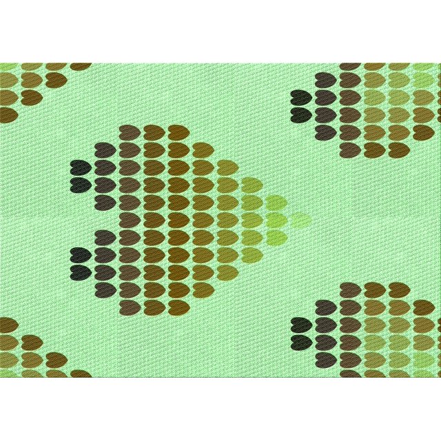 Ahgly Tapis Rectangulaire Lavable en Machine, Vert Clair, 4 Pieds x 6 Pieds