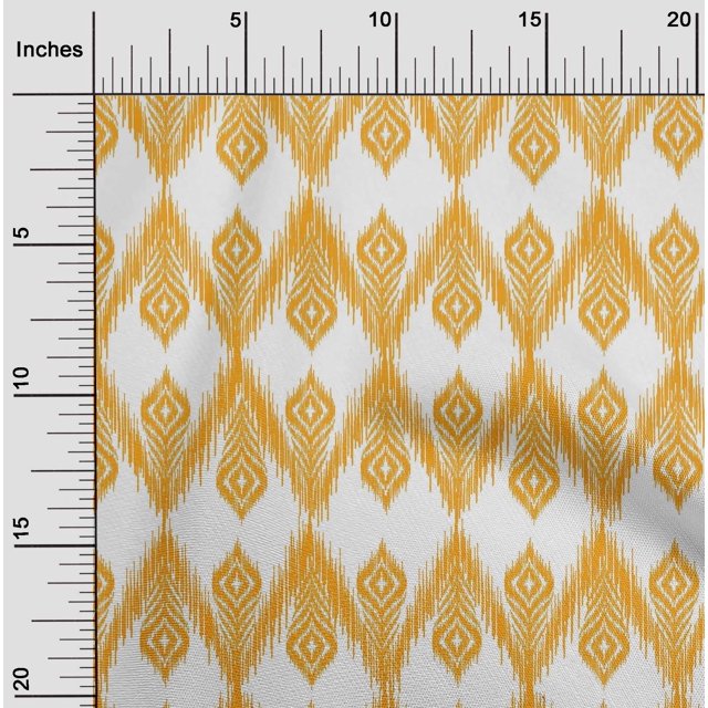 oneOone Viscose Jersey Fabric Chevron Ikat Print Fabric By The Yard 60 Inch Wide