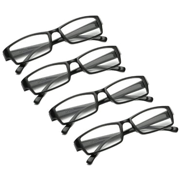 EASTIN 4 Pcs Reading Glasses Rectangular Readers for Women and Men 2.00 Reading Glasses for Women and Men