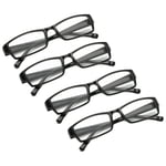 CUITING 4 Pcs Reading Glasses Lecteurs Rectangulaires pour Femmes et Hommes 2.00 Les lunettes de lecture pour les femmes et les hommes