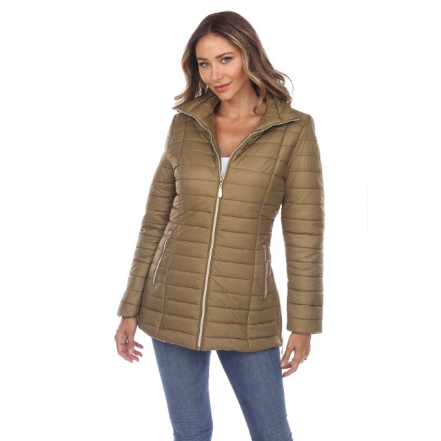 White Mark Manteau Matelassé pour Femme