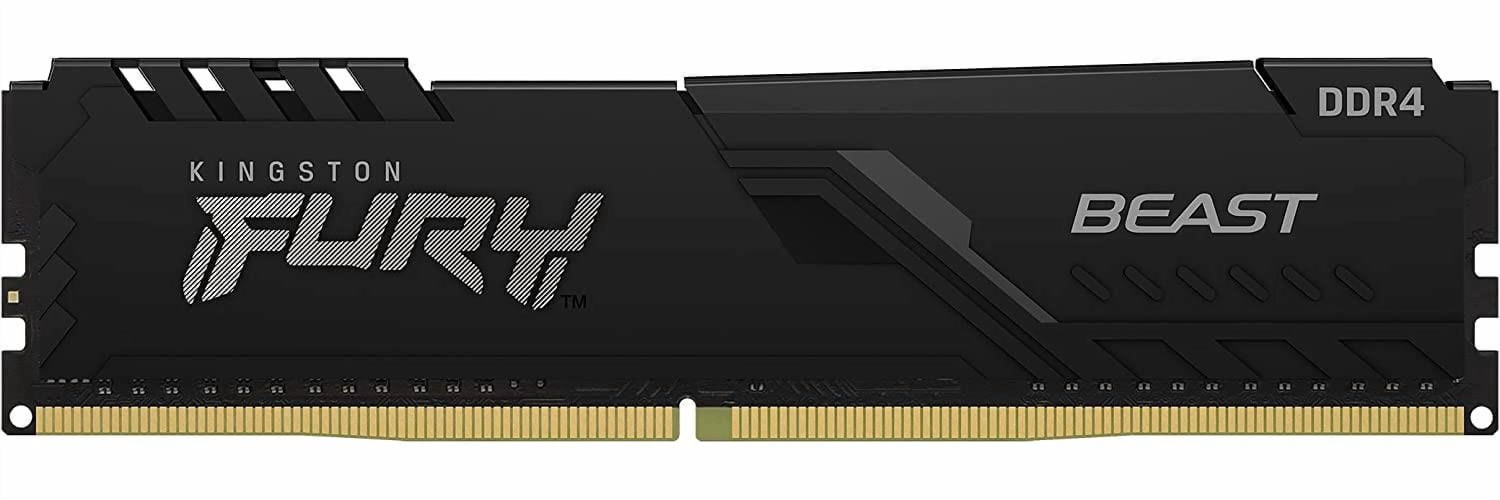 Kingston Fury Beast  16GB Kit (2x8GB) 3200Mhz DDR4 CL16 UDIMM Memory Gamer for PC (KF432C16BBK2/16)