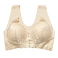 thumbnail image 2 of AherBiu Plus Size Bras for Women Front Closure No Underwire Lace Solid Color Bralettes Full Coverage Push up Bras, 2 of 5