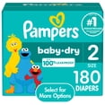 thumbnail image 1 of Pampers Baby Dry Diapers, Size 2, 12-18 lbs, Absorbent Disposable Diapers, 1 of 21
