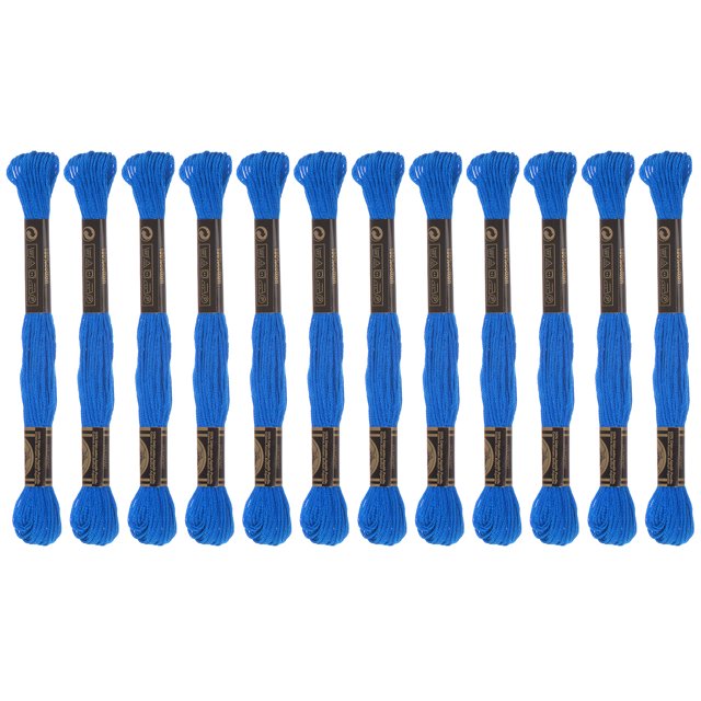 Unique Bargains Fil à Broder Bleu, 8 m, 12 Écheveaux