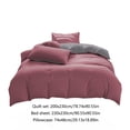 thumbnail image 3 of All-Season Bedding Set - 4-Piece Washable Solid Color Bed Sheet Duvet Cover and Pillowcases, 3 of 9