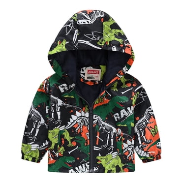 Ketyyh-chn99 Kids Toddler Rain Suit for Boys Girls Hoodie Toddler Boys Girls Casual Jackets Printing Cartoon Hooded Outerwear Zipper Coats Long Sleeve Windproof Coats for 12-18 Months,Orange