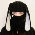 thumbnail image 2 of Fgnfyis Rabbit Ear Hat Autumn and Winter Neck Knitted Hat Bomber Hats BK2, 2 of 6