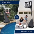 thumbnail image 3 of Best Choice Products Panier de Basketball Réglable 4,4-10 Pi, But Portable avec Panneau Arrière Incassable, Retour de Ballon, Gel de Base - Noir, 3 of 9