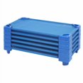 thumbnail image 1 of ECR4Kids Stackable Kiddie Cot, Toddler Size, Classroom Furniture, Blue, 6-Pack, 1 of 1