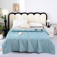 thumbnail image 1 of King Size Summer Cooling Quilt with Ice Silk Feel, Moisture-Wicking and Temperature Regulating, Perfect for Air Conditioned Rooms, Machine Washable and Hypoallergenic, 1 of 8