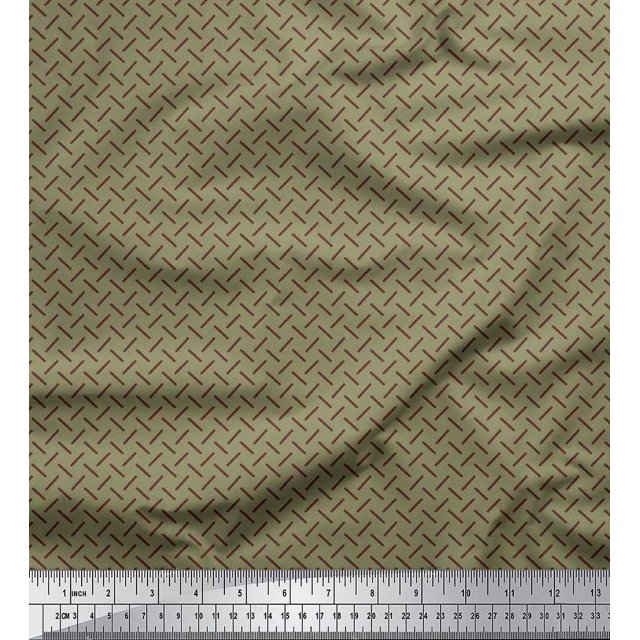 Soimoi Cotton Poplin Fabric Diagonal Line Geometric Decor Fabric Printed Yard 56 Inch Wide