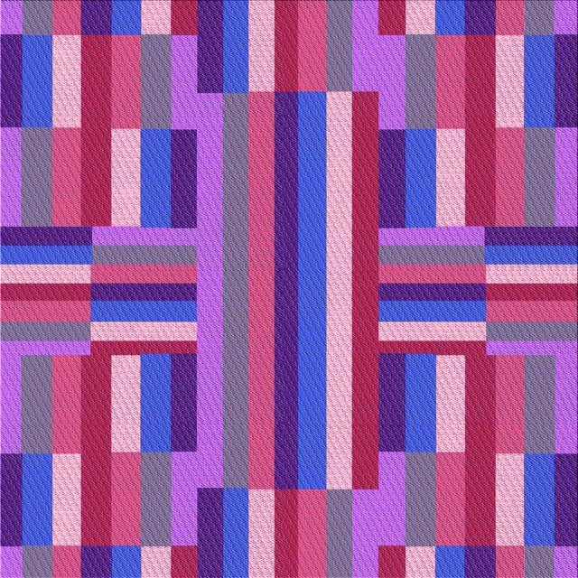 Ahgly Company Tapis d'Intérieur Lavables en Machine, Carrés de Transition Violet Moyen, 6' Carré