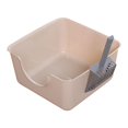 thumbnail image 1 of Esquirla Cat Litter Box Large Space Smooth Portable U Shape Lowered Front for Indoor Cats coffee, 1 of 8