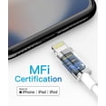 thumbnail image 3 of Pack of 3 iPhone 2M Charger Cable MFi Certified Lightning Cable with Resistant Connector Fast Charging Cable Compatible with iPhone SE 2020 11 Pro XS XR 8 Plus 7 Plus 6s iPad iPhone Cord, 3 of 6