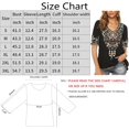 thumbnail image 2 of Women’s Emboridered Tops Short Sleeve Blouse Ethnic Style Floral Pattern Shirts Tunics Blouse, 2 of 5