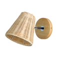 thumbnail image 2 of Rattan Wall Sconce Handmade Lighting Rustic Wall Sconces for Cafe Hotel Barn, 2 of 8
