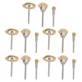thumbnail image 3 of 15Pcs Brass Wire Wheels Metal Grinding Rotary Tool T Shape Pen Shape Bowl Shape Brushes, 3 of 14