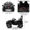 thumbnail image 4 of VOLTZ TOYS 2 Seater Ride On Car, 12V Electric Car for Kids, Electrical Jeep with 2 Seats, Full LED Lights, Parental Remote Control, MP3 Player (Black), 4 of 8