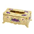 thumbnail image 1 of veasfak Home Rectangular Tissue Paper Box Case Holder Cover Golden, 1 of 3