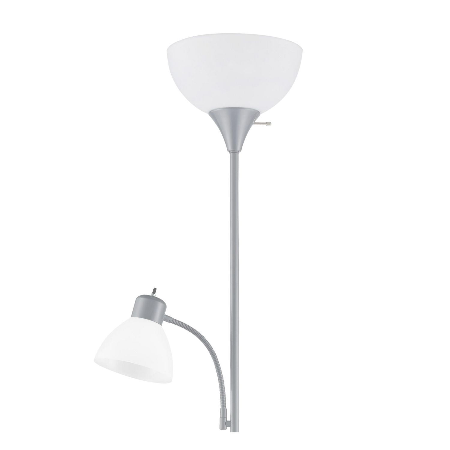 Mainstays 72 In Silver Finish Combo Floor Lamp