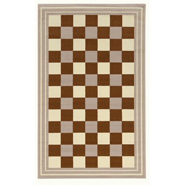 Capri Buffalo Check Beige & Cream 6' 5" x 9' 3" Area Rug