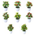 thumbnail image 1 of Ruiboury Add Touch Of Green To Living Space Artificial Plant Collection Home Decor Plastic Artificial Potted Plants False Plant lemon 1Set, 1 of 6